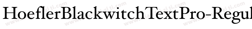 HoeflerBlackwitchTextPro-Regula字体转换