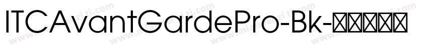 ITCAvantGardePro-Bk字体转换