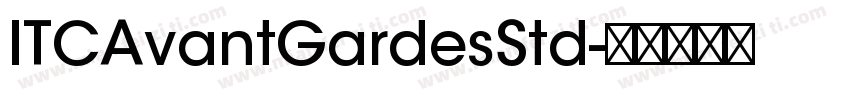 ITCAvantGardesStd字体转换