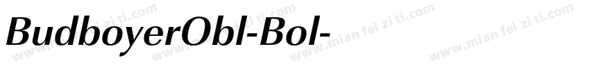 BudboyerObl-Bol字体转换