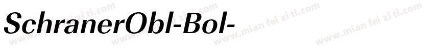 SchranerObl-Bol字体转换