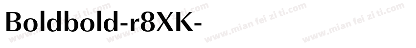 Boldbold-r8XK字体转换