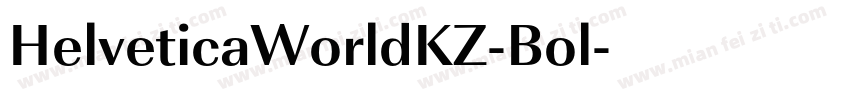 HelveticaWorldKZ-Bol字体转换