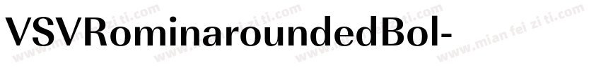 VSVRominaroundedBol字体转换