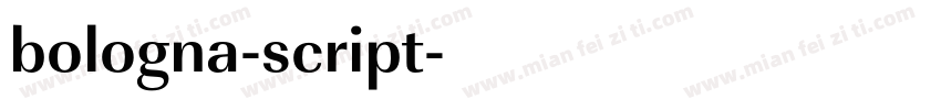 bologna-script字体转换
