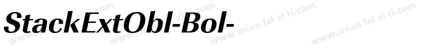 StackExtObl-Bol字体转换