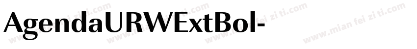 AgendaURWExtBol字体转换