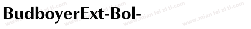 BudboyerExt-Bol字体转换