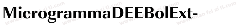 MicrogrammaDEEBolExt字体转换