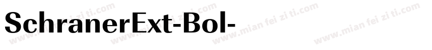 SchranerExt-Bol字体转换