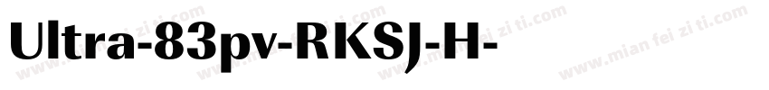 Ultra-83pv-RKSJ-H字体转换