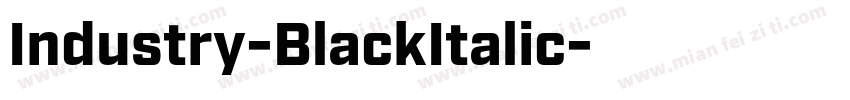 Industry-BlackItalic字体转换