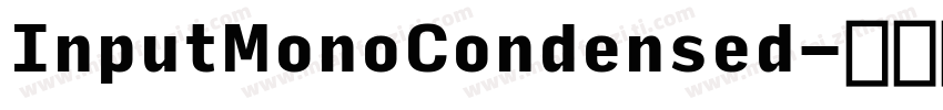InputMonoCondensed字体转换