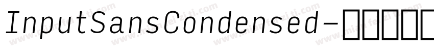 InputSansCondensed字体转换