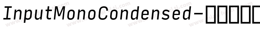 InputMonoCondensed字体转换