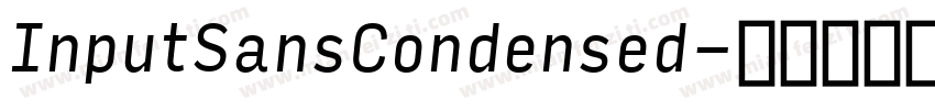 InputSansCondensed字体转换