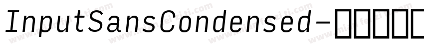 InputSansCondensed字体转换