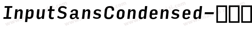 InputSansCondensed字体转换