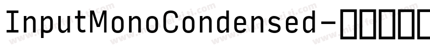 InputMonoCondensed字体转换