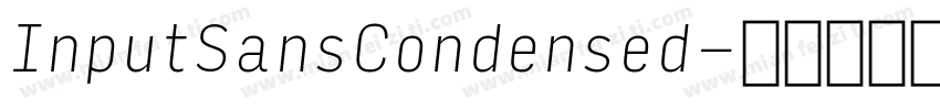 InputSansCondensed字体转换