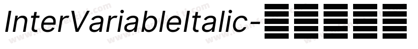 InterVariableItalic字体转换