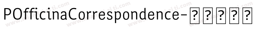 POfficinaCorrespondence字体转换