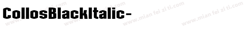 CollosBlackItalic字体转换