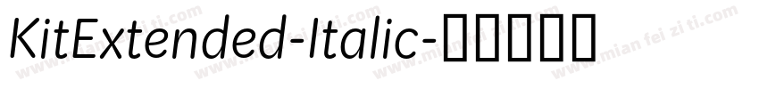 KitExtended-Italic字体转换