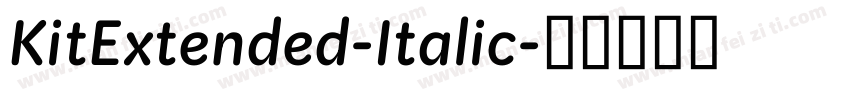 KitExtended-Italic字体转换