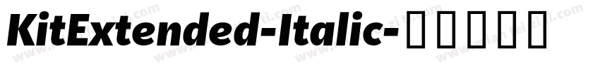 KitExtended-Italic字体转换