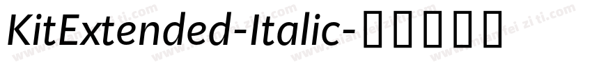 KitExtended-Italic字体转换