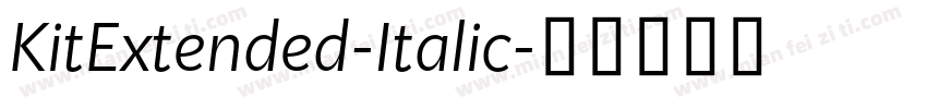 KitExtended-Italic字体转换