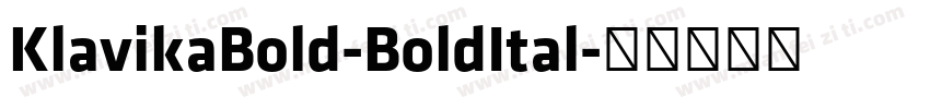 KlavikaBold-BoldItal字体转换