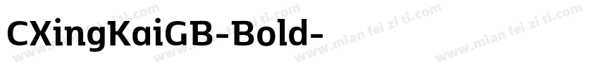 CXingKaiGB-Bold字体转换