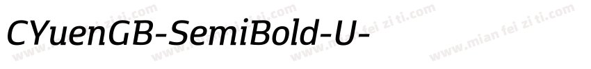 CYuenGB-SemiBold-U字体转换