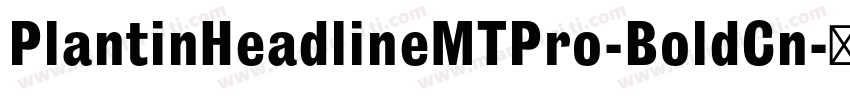 PlantinHeadlineMTPro-BoldCn字体转换