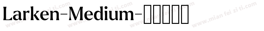 Larken-Medium字体转换