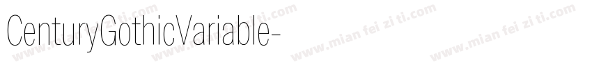 CenturyGothicVariable字体转换