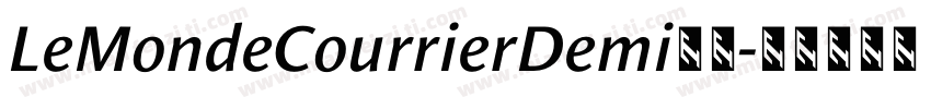 LeMondeCourrierDemi字体字体转换