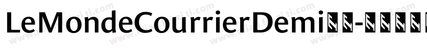 LeMondeCourrierDemi字体字体转换