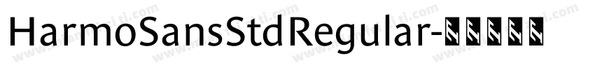 HarmoSansStdRegular字体转换