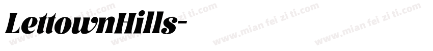 LettownHills字体转换