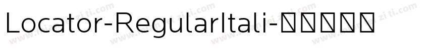 Locator-RegularItali字体转换