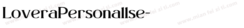 LoveraPersonallse字体转换
