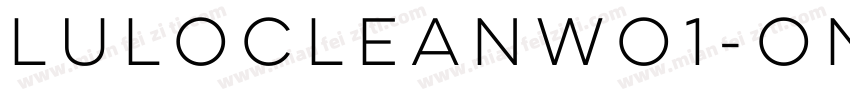 LuloCleanWO1-OneBold字体转换