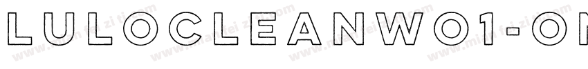 LuloCleanWO1-OneBold字体转换