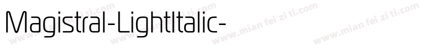 Magistral-LightItalic字体转换