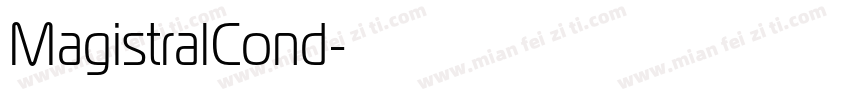 MagistralCond字体转换