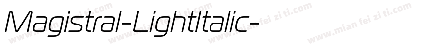 Magistral-LightItalic字体转换