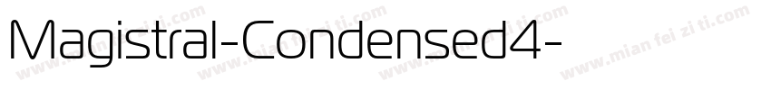Magistral-Condensed4字体转换
